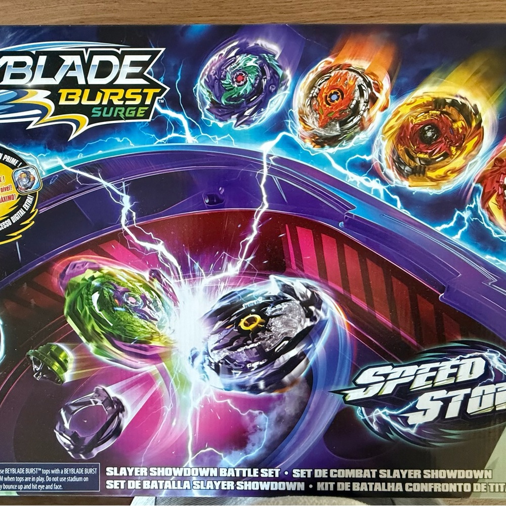 Hasbro BeyBlade Burst Surge Slayer Showdown Set - Purple, Green, Yellow